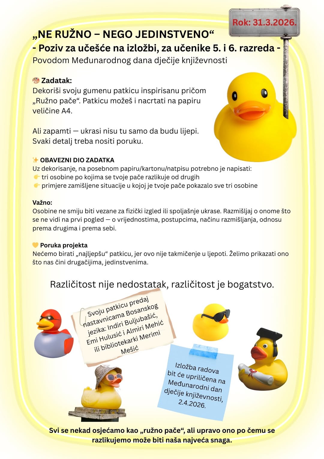 Poziv učenicima 5. i 6. razreda za učešće